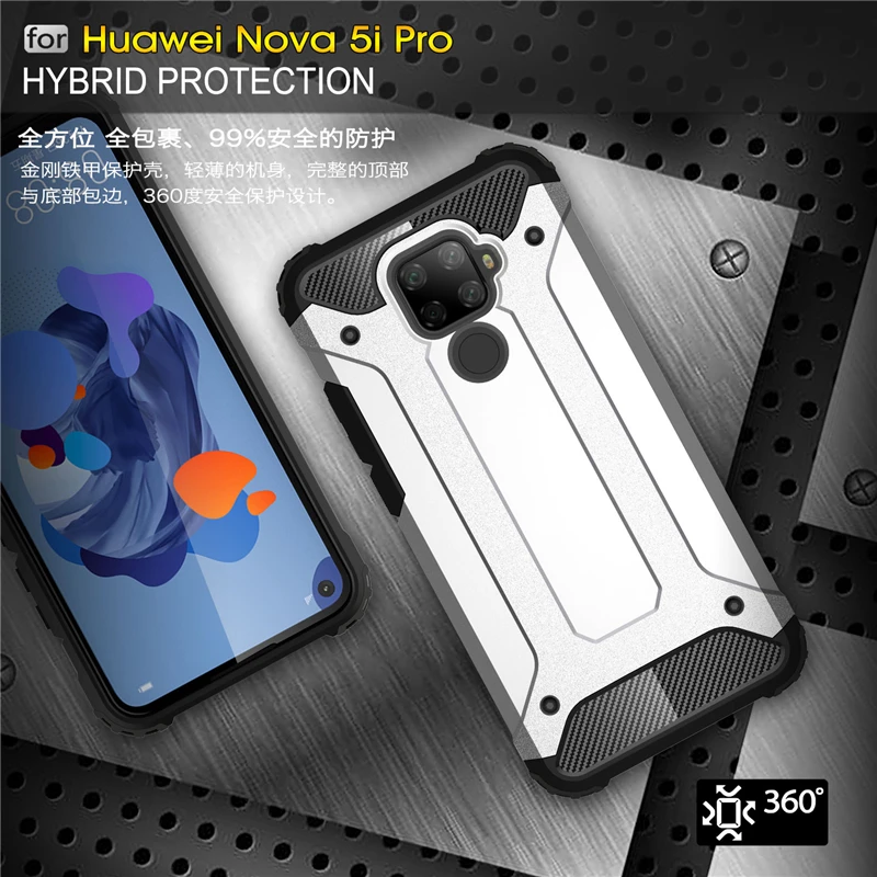 Чехол для Huawei Nova 5i Pro противоударный армированный резиновый сверхпрочный чехол
