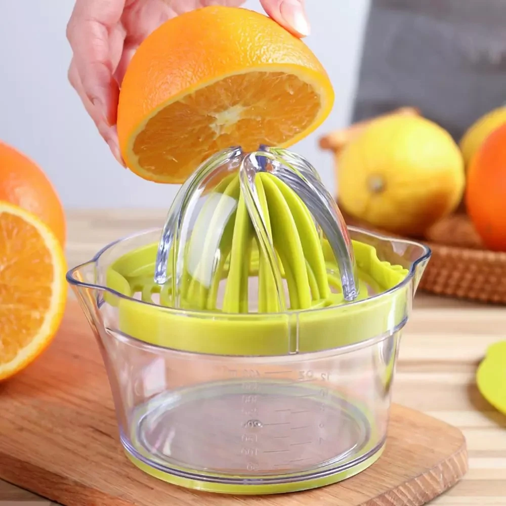 

1PC Manual Lemon Juicer Orange Juice Kitchen DIY Juice Tool Home Essentials Juicer Portable Manual Juicer with Scale Plastic