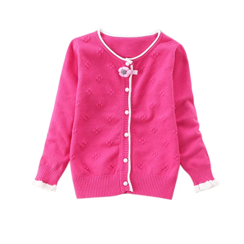 

New Kids Flower Woven Outfits For Knitted Baby Autumn Spring Cardigan Girls Sweater Dress Top Female Child Clothes Clothing Baby