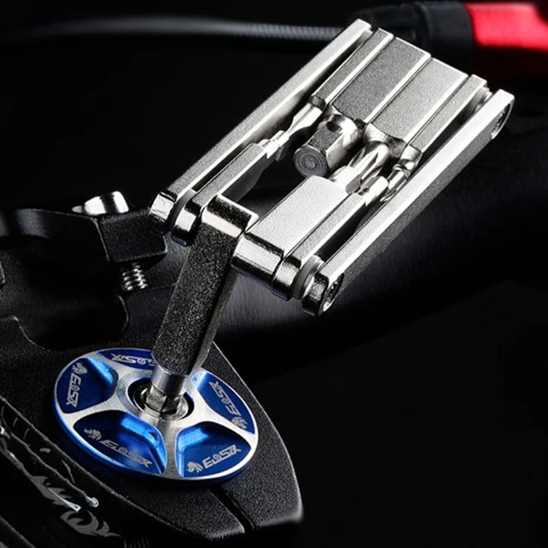 

Portable Handheld 8 in 1 Bicycle Multifunction Folding Tool Repair Kit for Bike X3UA