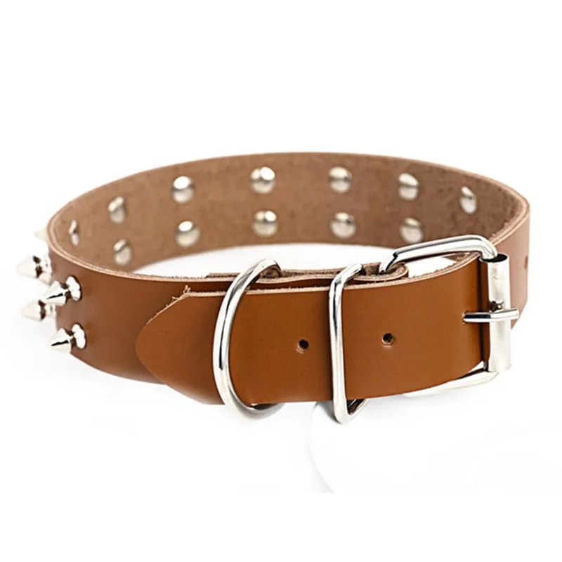 Ошейники pipifrien из натуральной кожи с шипами для больших собак заклепки