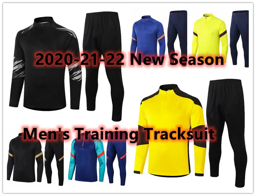 

2021 2022 New Men's Training Tracksuit adult Soccer Maillot Solid Sports Survetement Jogging Suit Kits Equipe S-XXL
