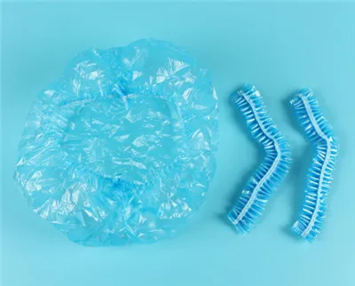 

5PCS Shower Cap Sauna Night Hair Cap Disposable Clear Plastic Swimming Cap Bath Products Sauna Accessories Bath Dye Hair