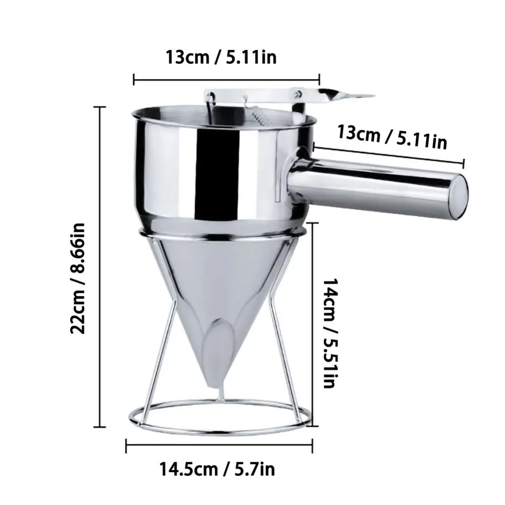 

Large Kitchen Oil Honey Funnel Stainless Steel with Detachable Strainer/Filter for Perfume Liquid Food Tools