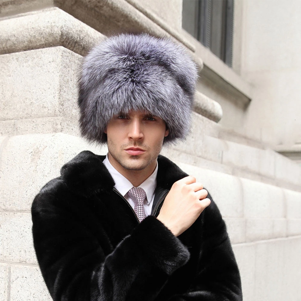 

Luxury Winter Russian Real Fox Fur Hat Women Lovely Warm Soft Good Quality 100% Natural Real Fox Fur Cap Fox Fur Bomber Hats