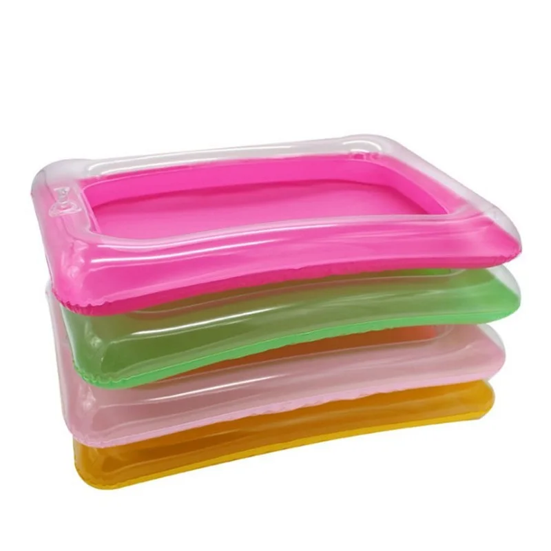 Большой надувной поднос из ПВХ случайных цветов для отдыха на открытом воздухе