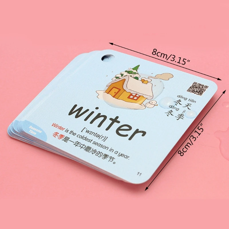 

600 Words 20 Categories Cognition Learning Card Animal Shape Color Educational Chinese English Flash Cards For Kids