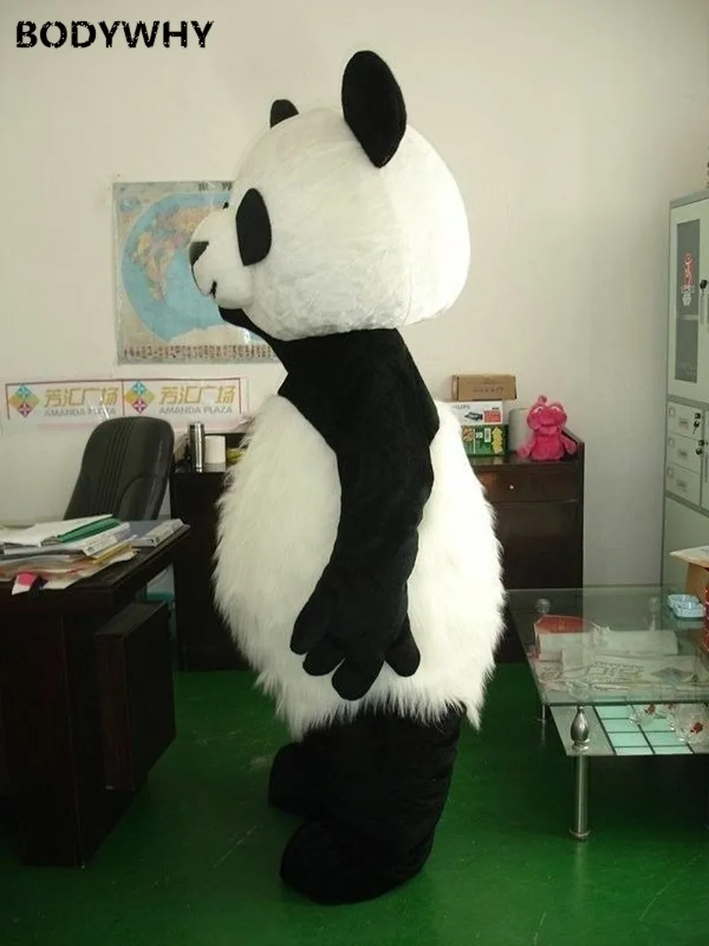 Сумасшедшая распродажа панда с длинными волосами костюмы талисманы косплей игры