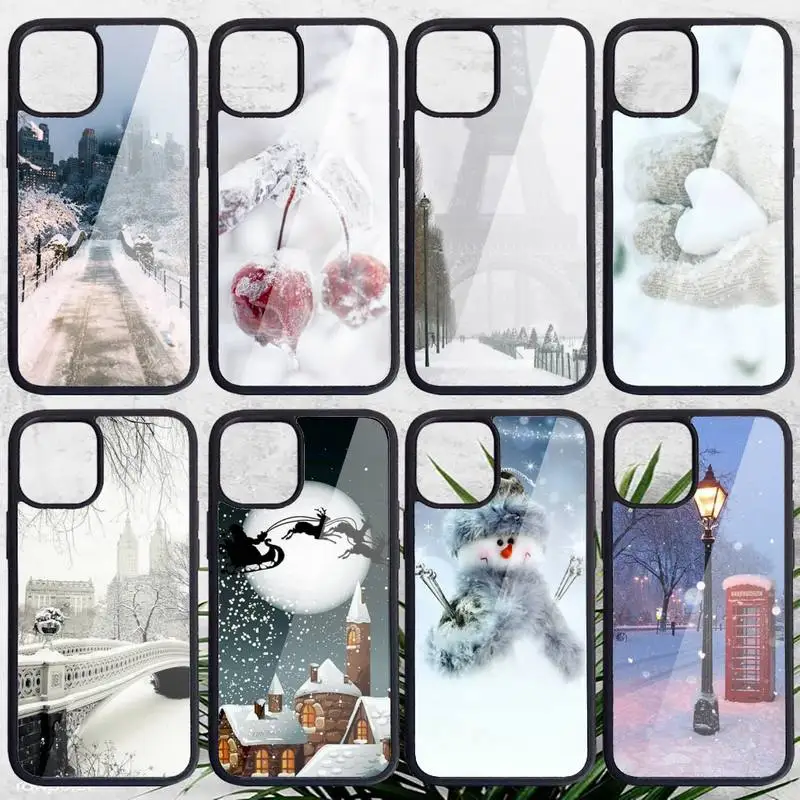 

Winter New York Central Phone Case PC for iPhone 11 12 pro XS MAX 8 7 6 6S Plus X 5S SE 2020 XR