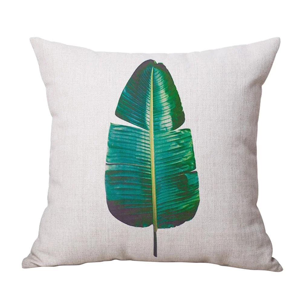 

Tropical Plants Throw Pillow Case Cotton Blend Linen Cushion Pillow Case Square Cushion Cover 18x18 for