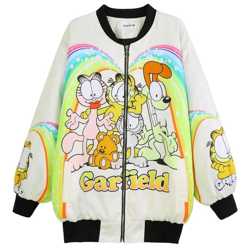 2019 осенние и зимние теплые куртки модные женские пальто с мультяшным принтом |