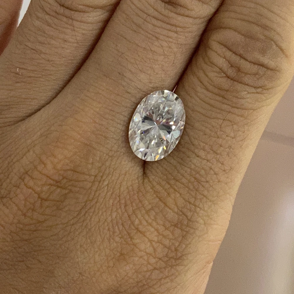 Классический Ювелирное Украшение с белым Цвет D VVS овальным вырезом