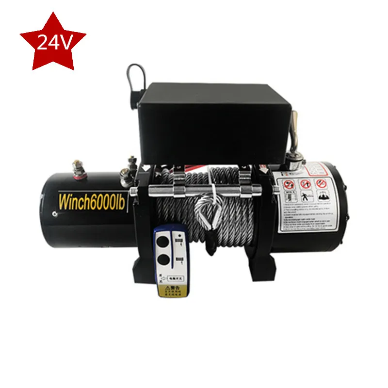 24v Electric winch 3000/4000 /4500lb Handle/wireless Wire rope ATV winches for Beach bugg | Инструменты