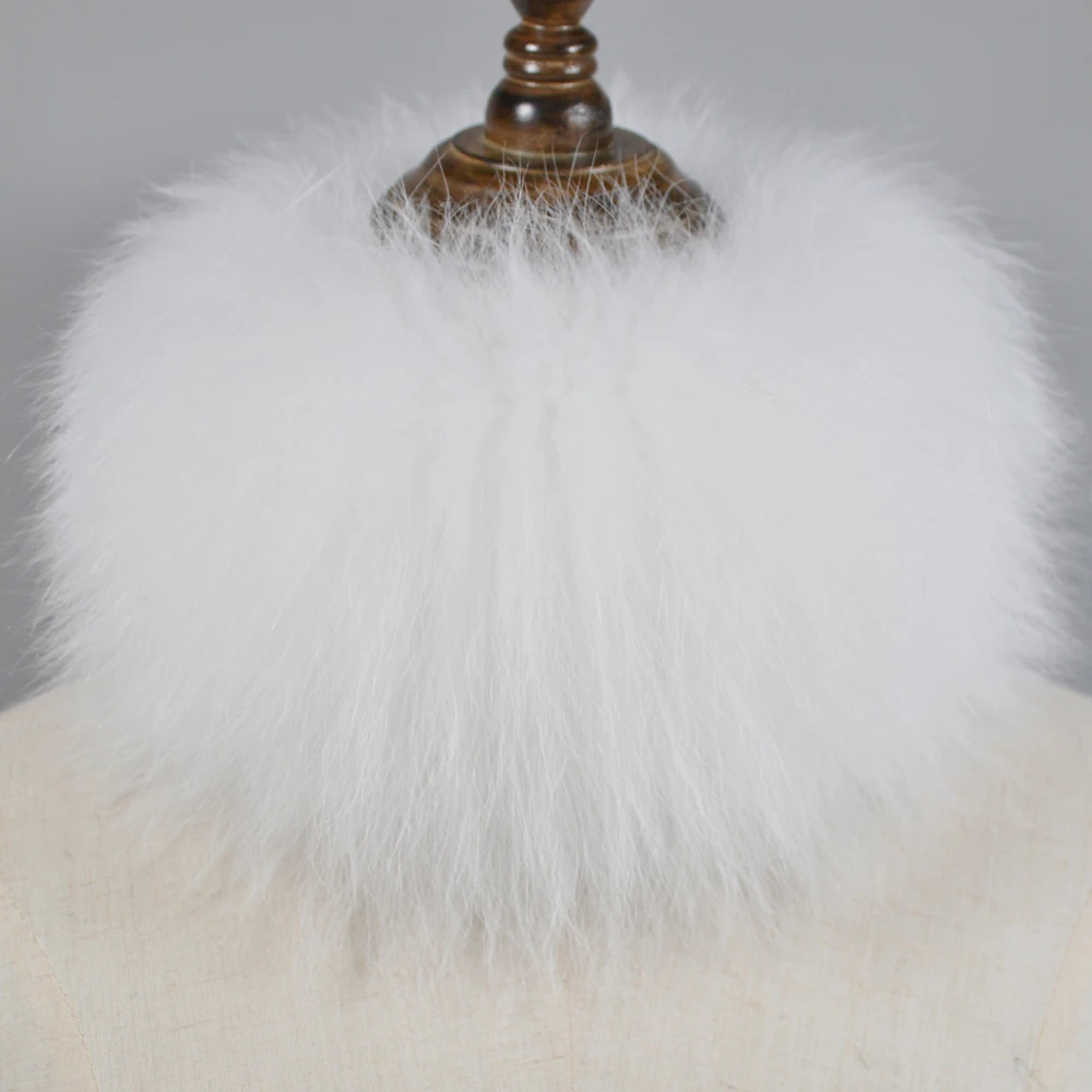 Модный женский шарф из натурального Лисьего меха 2020 теплый мягкий вязаный