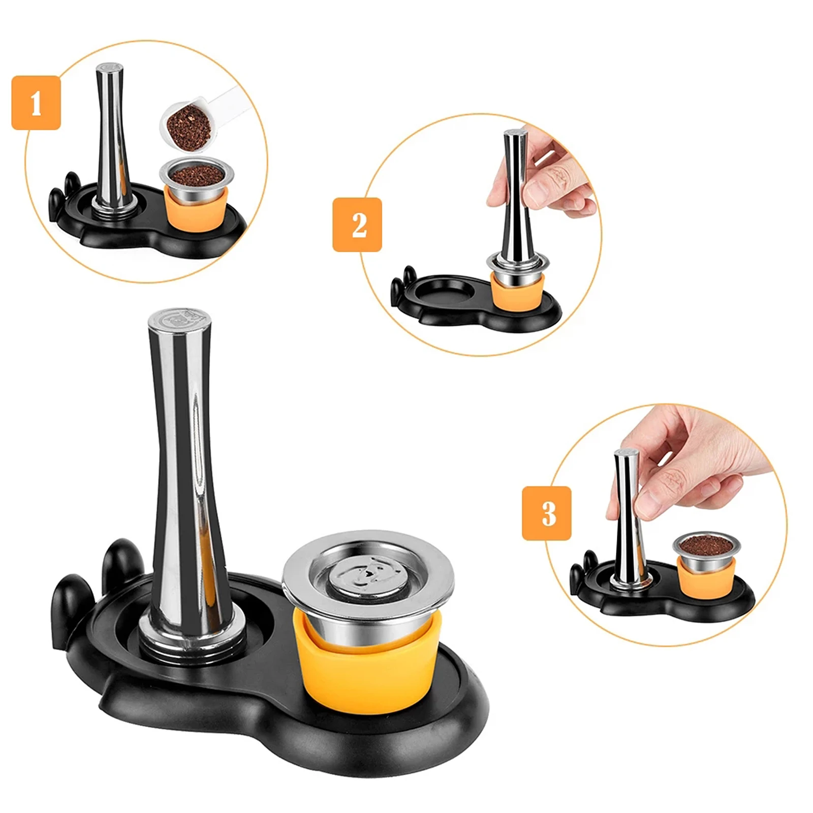 

Capsule Cup For Nespresso Powder Hammer Capsules Reusable Unique Design High Quality Refillable Coffee Pods