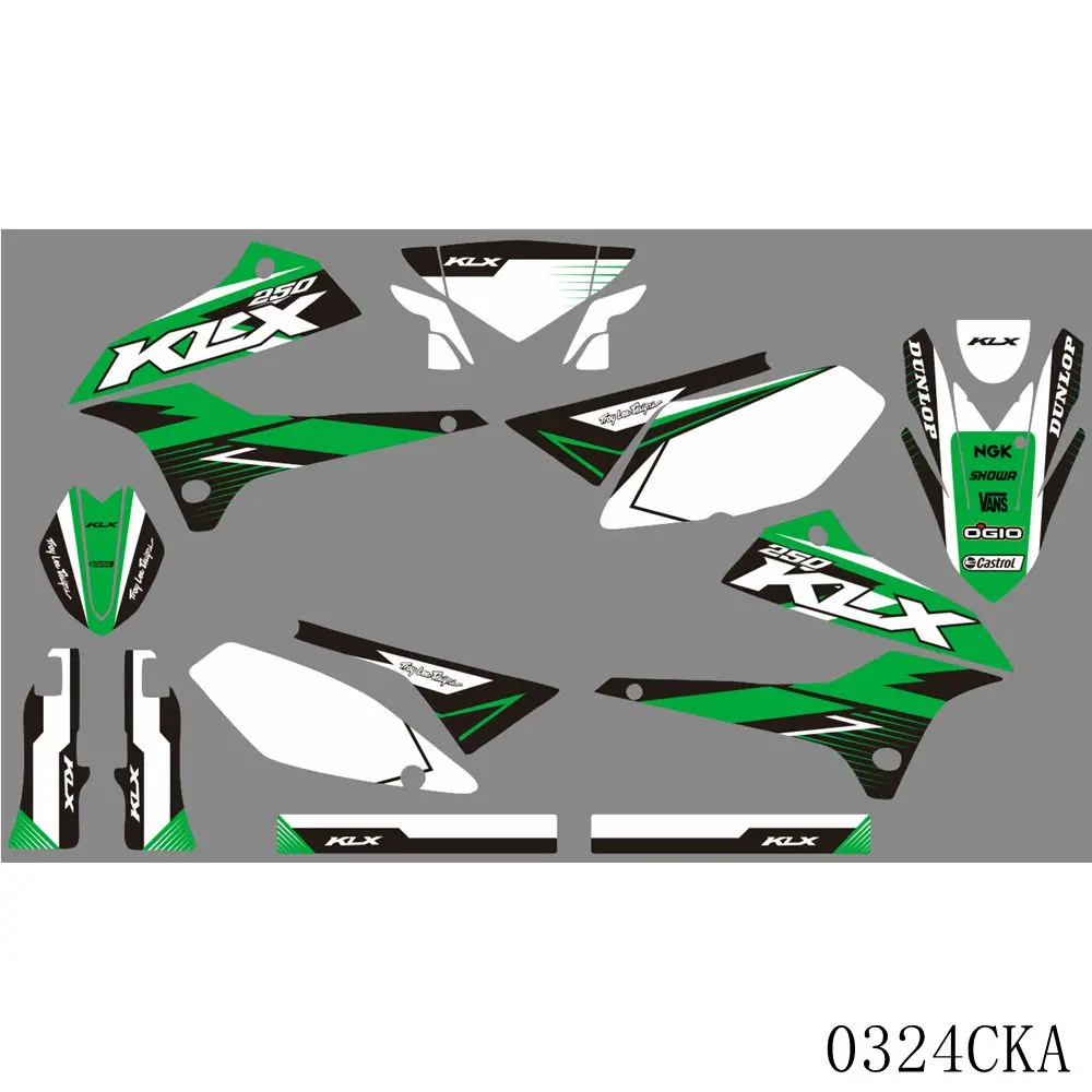 Графические наклейки для Kawasaki KLX250 KLX 250 2008 2009 2010 2011 2012 2013 2014 2015 2016 2017 2018 2019