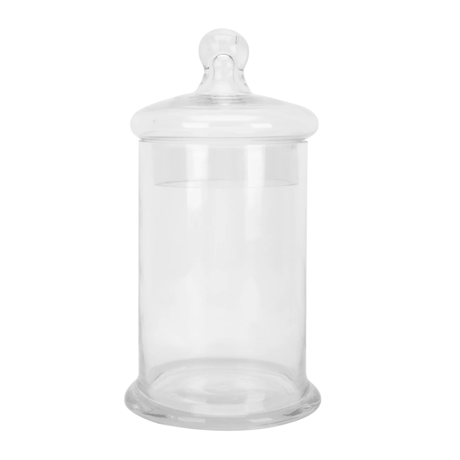 

1Pc Glass Candy Jar Exquisite Storage Jar Decorative Ornament (Transparent)