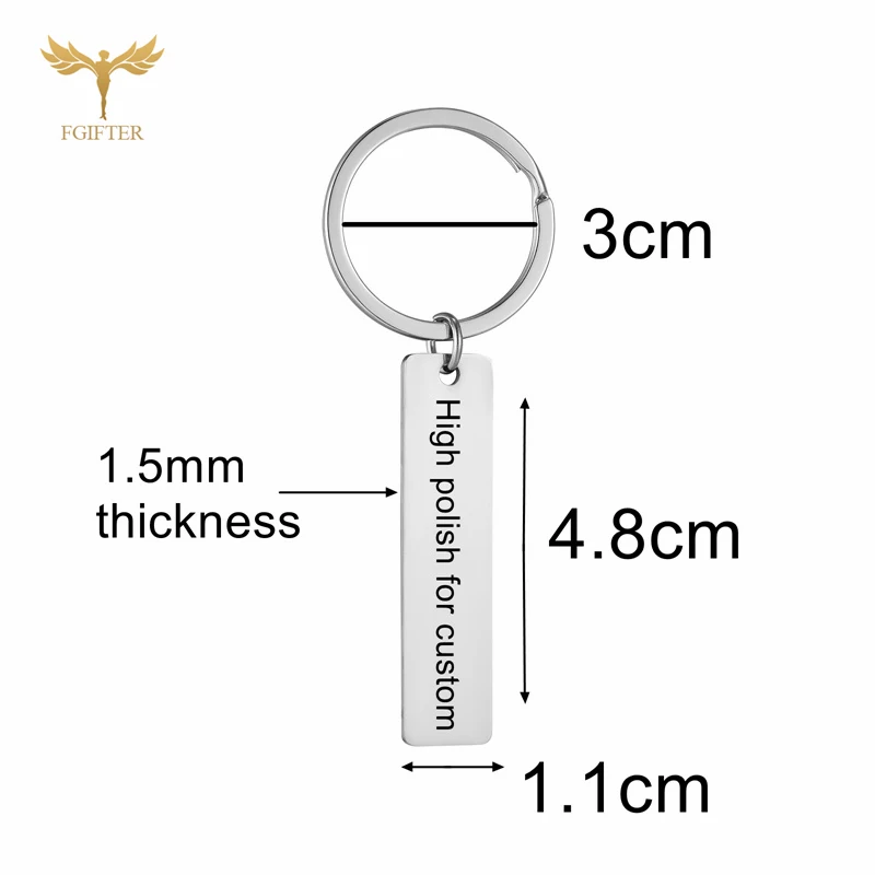 Брелок для ключей из нержавеющей стали аксессуары изготовления на заказ