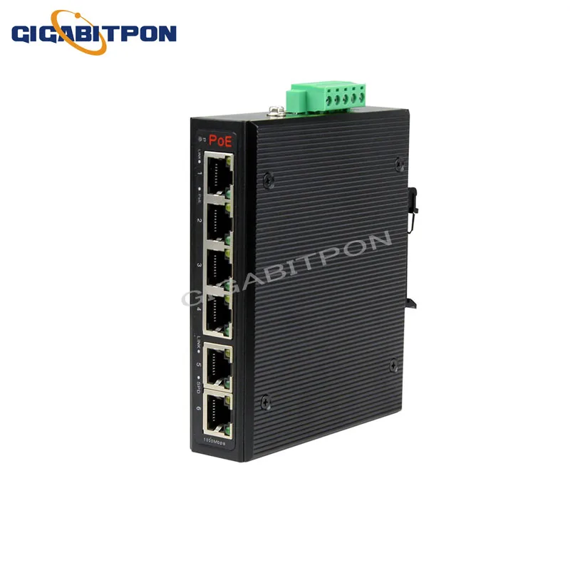 Industrial Ethernet 6-port full Gigabit POE switch Intelligent system switch 4*POE port + 2 * RJ45 port IEEE 802.3af/at