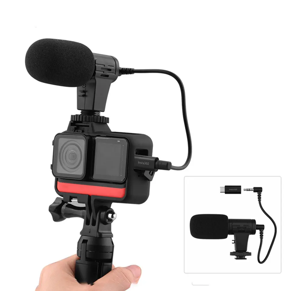 Оригинальный адаптер + микрофон для Insta360 One R 3 5 мм Trs конверсионный порт аудио 2шт