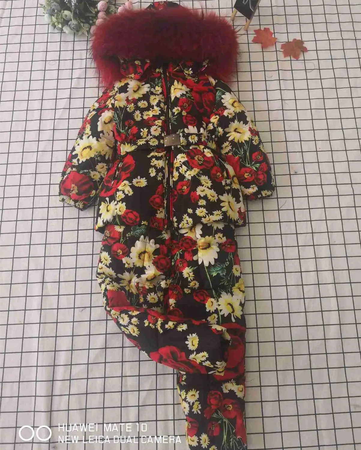 

Женская парка с воротником из меха енота, теплая пуховая куртка с капюшоном и брюки, зимняя верхняя одежда, костюм из 2 предметов, 2019