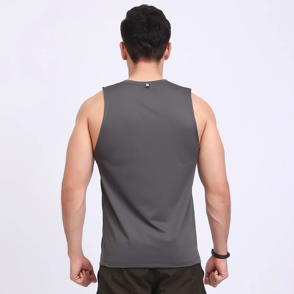 Compression Tank Top Men Summer Sport Sleeveless Vest Stretch Quick Drying Tight Running Vest Fitness Gym Training Sports Vest