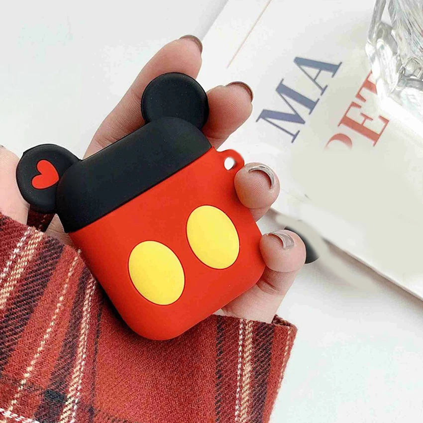 Милый чехол для AirPods 2, мультяшный силиконовый защитный чехол Air Pod, чехол для наушников, чехол для Air pods, коробка для переноски наушников, fundas