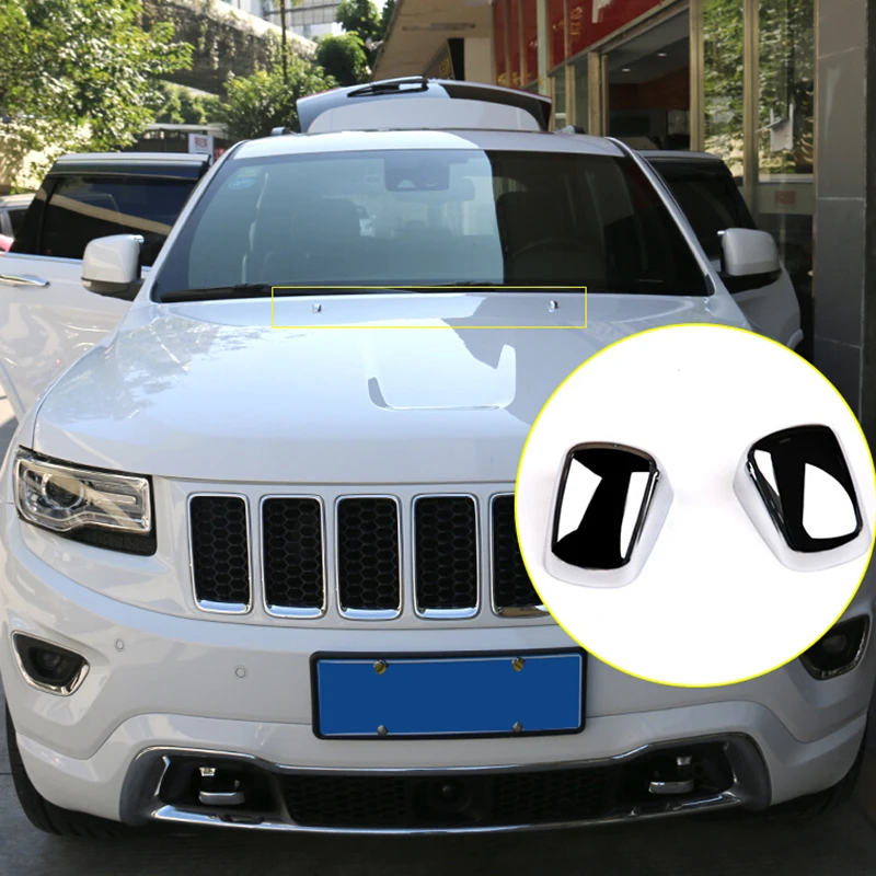 

ABS chrome For Jeep Grand Cherokee 2014-2017 Wiper Water Spray Nozzle Decoration Cover Cover Trims Car Styling Accessories