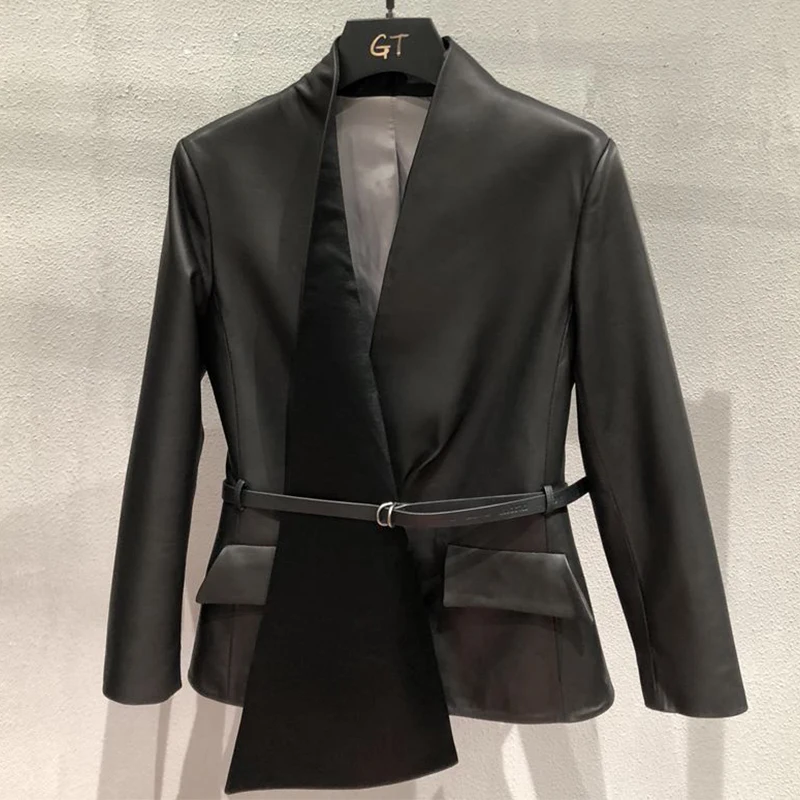 Кожаный пиджак женская кожаная куртка из натуральной кожи|Кожаные куртки| |