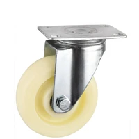 1 pc 5 inch caster medium sized double bearing wheel industrial roller small cart wear resistant nylon pulley