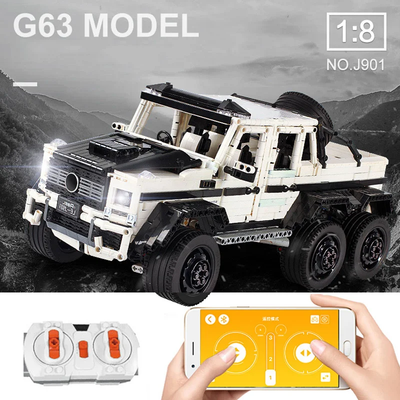 Масштаб 1:8 AMG G63 6X6 совместимый Technic MOC строительные блоки кирпичи развивающие игрушки дни рождения Gfits для мальчика