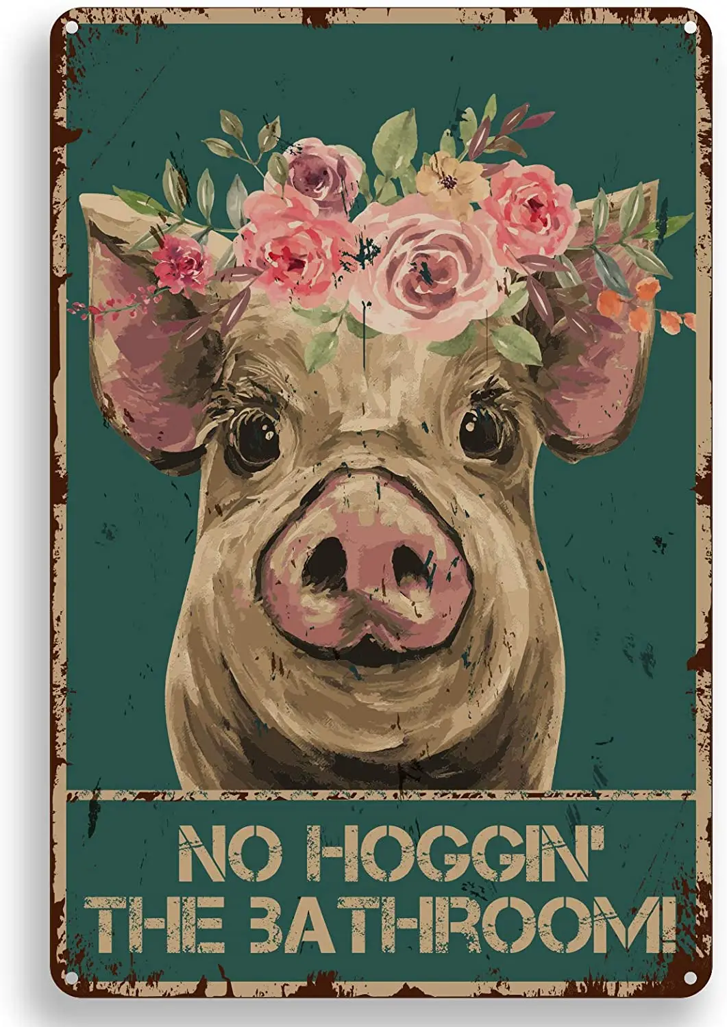 

Забавные Ванная комната Цитата металлическая жестяная вывеска декор для стен в винтажном стиле металлический знак милый цветочный принт щ...