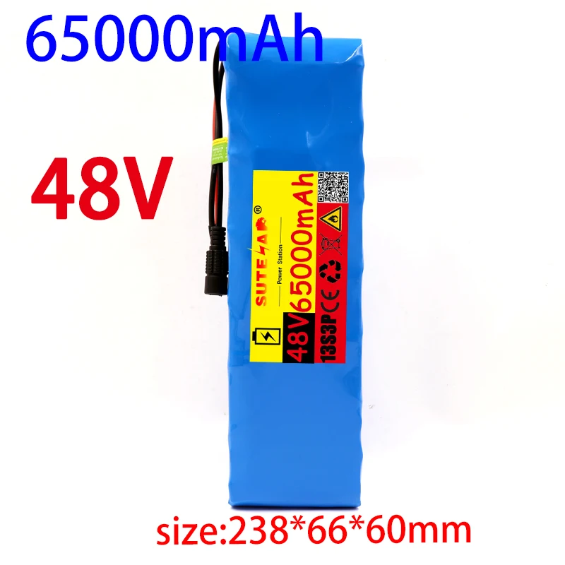 48v65ah 1000W 13s3p 48V комплект литий ионный батарей для 54 6 V электрический велосипед