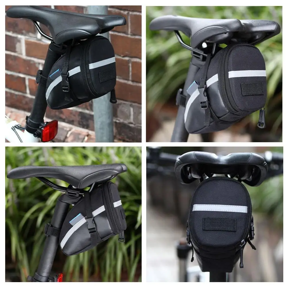 

Black Bicycle Tail Bag Road Bike Seat Cushion Bag Cycling Rear Seat Bag Glue-Free Tire Repair Tools Bicycle Repair Suits