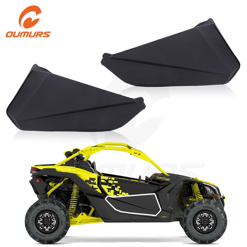 

OUMURS Нижняя дверь панели вставки подходит для Can Am Maverick X3 2017 2018 2019 2020 половина 2 двери с металлической рамкой кронштейн UTV