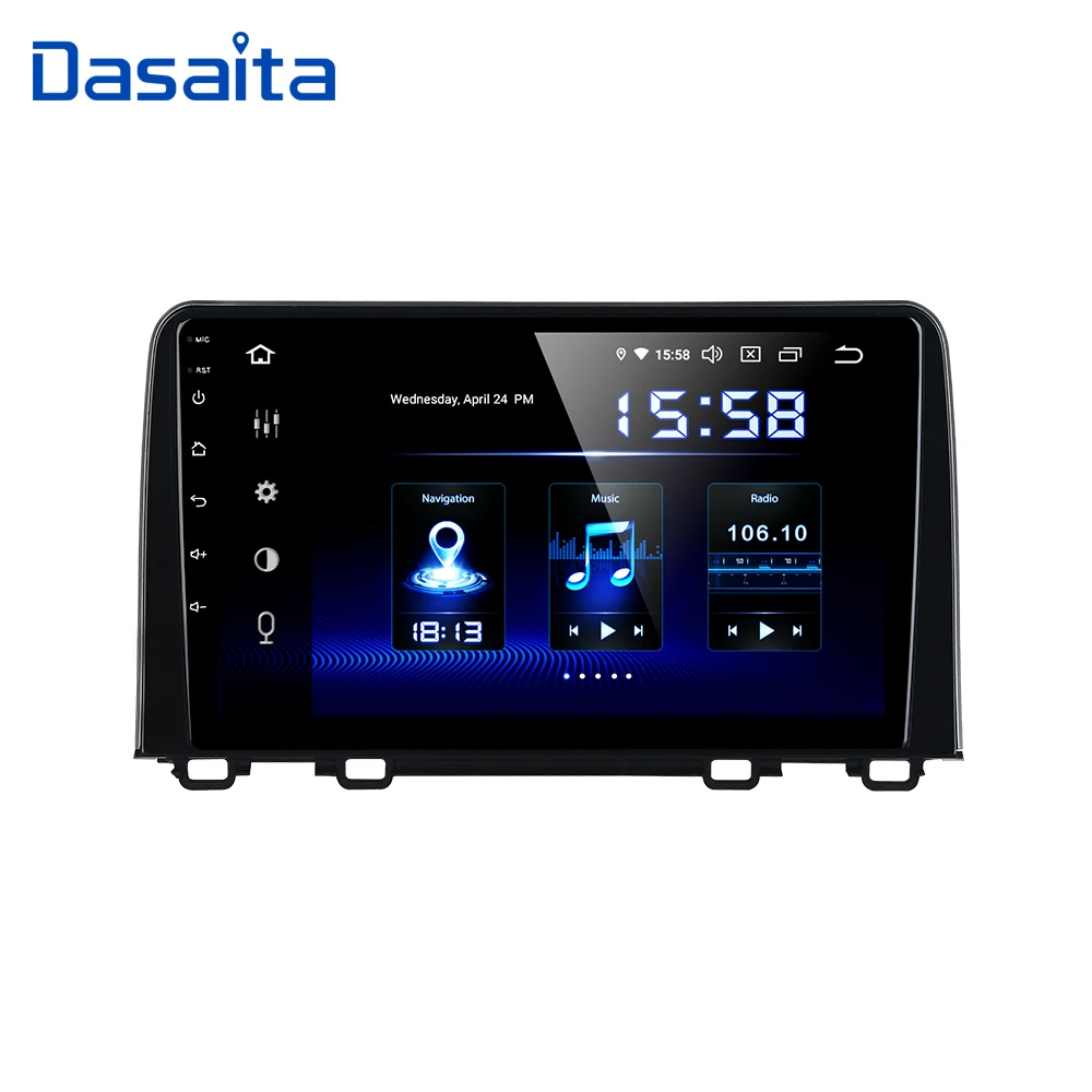 Dasaita 9 &quotАвтомобильный мультимедийный Android 10 1 Din для Honda CRV 2018 радио тюнер 4*50 Вт