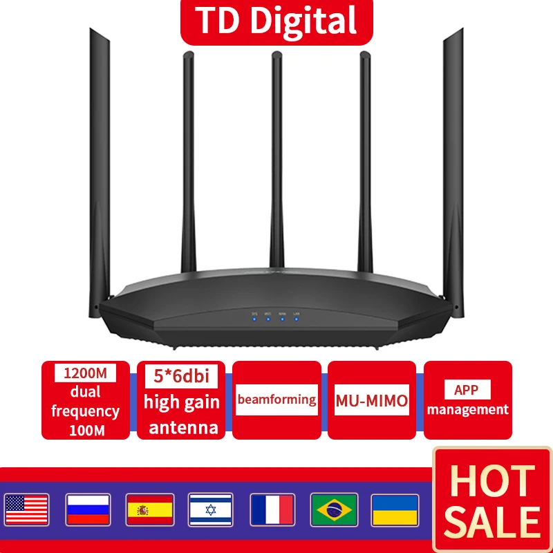 HIKVISION DS 3WR11 E AC1200M Беспроводной Wi Fi маршрутизатор с 2 4 ГГц/5 0 ГГц высокий коэффициент
