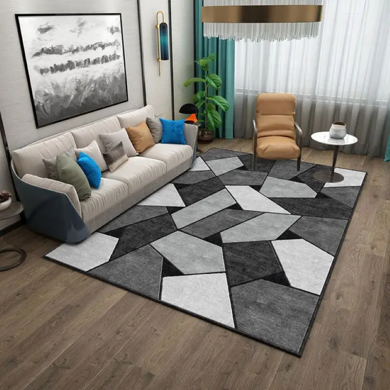 

Washable Carpet Marble Carpet Living Room Decoration Modern Printing Geometric Floor Carpet Living Room Carpet Bedroom Carpet