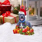 1 шт. деревянная подвесная шапка в виде собаки для рождественской елки, подвесные украшения сделай сам, деревянные поделки, украшение для рождественской вечеринки, новый год 2022