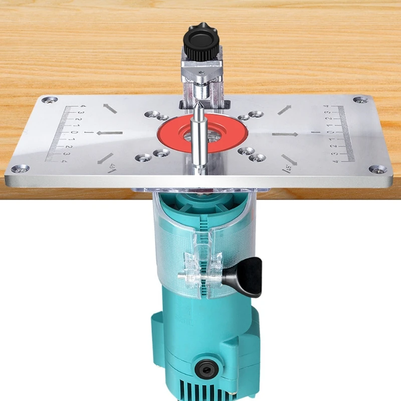 

Table Plate Insert Aluminum Alloy Engraving Router Table Plate Red Board Universal Trimming Machine Flip Board for Woodworking