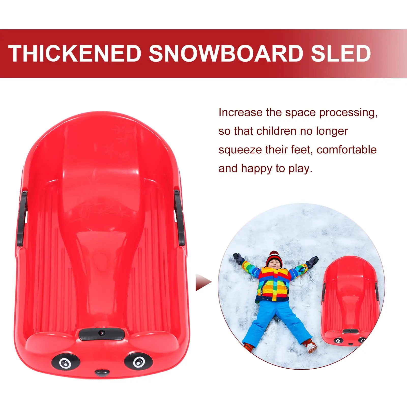 

1pc Thickened Snowboard Sled Sand Snow Grass Board Adorable Panda Snowboard Wear-Resisting Sand Board Snowboard