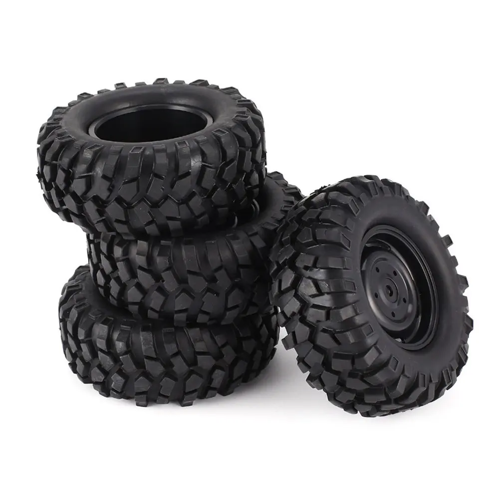 

4pcs 1.9 Inch 96mm Rubber Wheel Rim And Tire For 1/10 Hsp Redcat Traxxas Axial Scx10 D9 Off Road Rock Crawler Car Part RC Tires