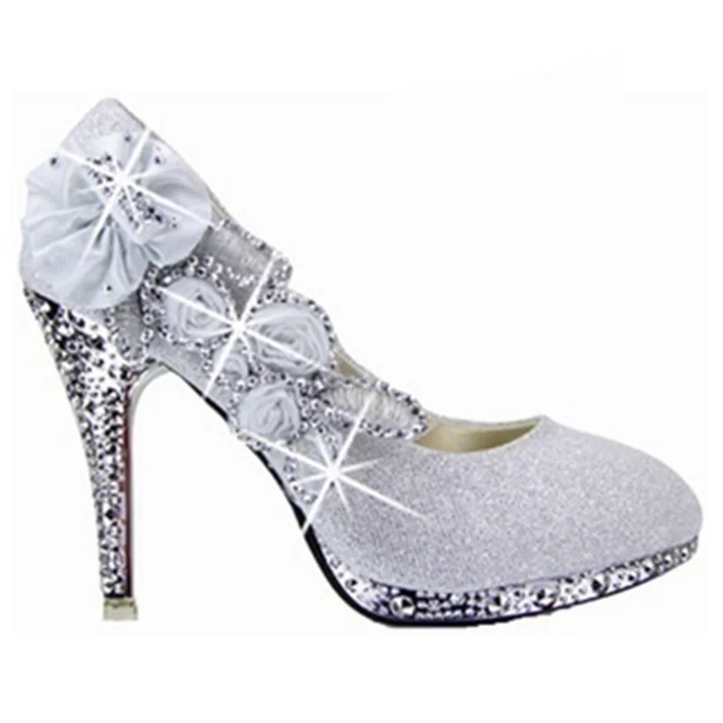Свадебная обувь женские свадебные туфли-лодочки на платформе с кристаллами и
