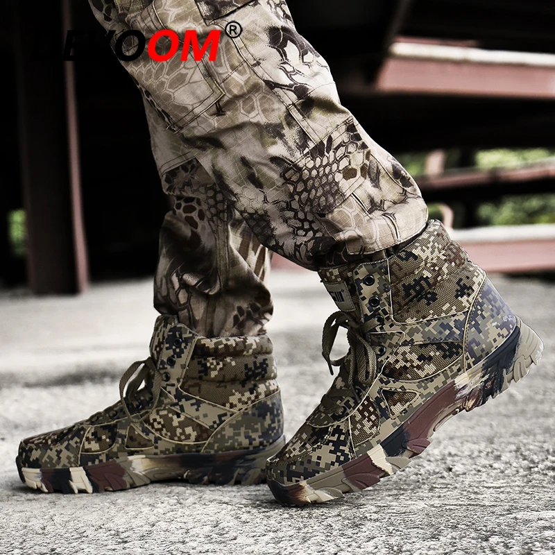 Зимние уличные туристические ботинки зимние охотничьи камуфляжные