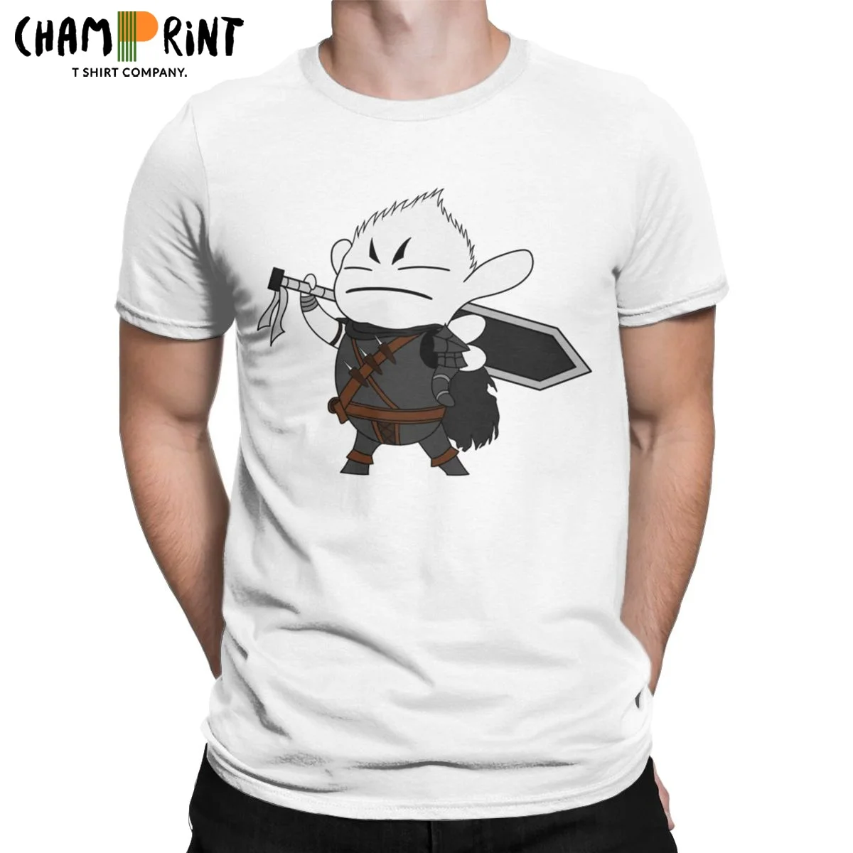 

Men Fairy Slayer Berserk Guts T Shirt Manga 100% Cotton Tops Funny Short Sleeve Crewneck Tees Summer T-Shirts