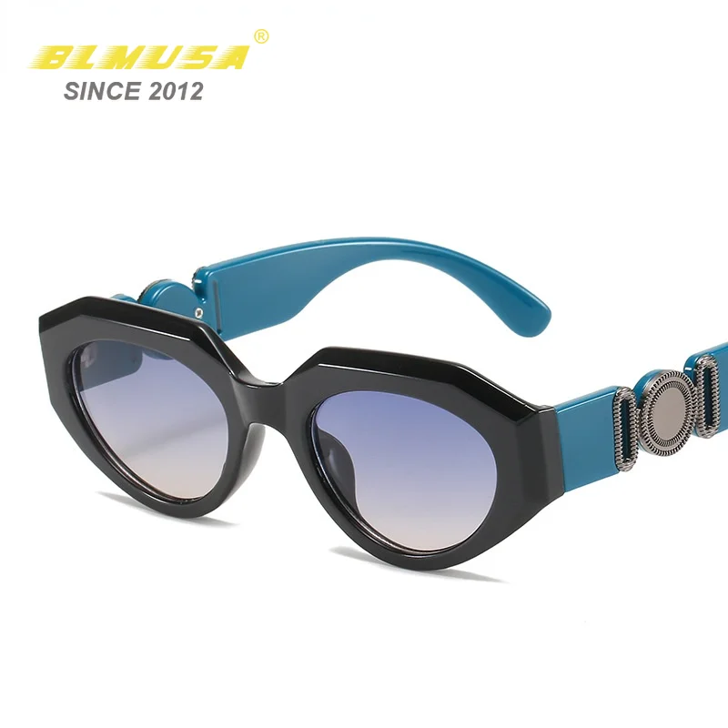 

BLMUSA Vintage Sunglasses Women Female Trend Cat Eye Glasses Personality Eyewear Small Frame Decorative Sun Glasses Men Unisex