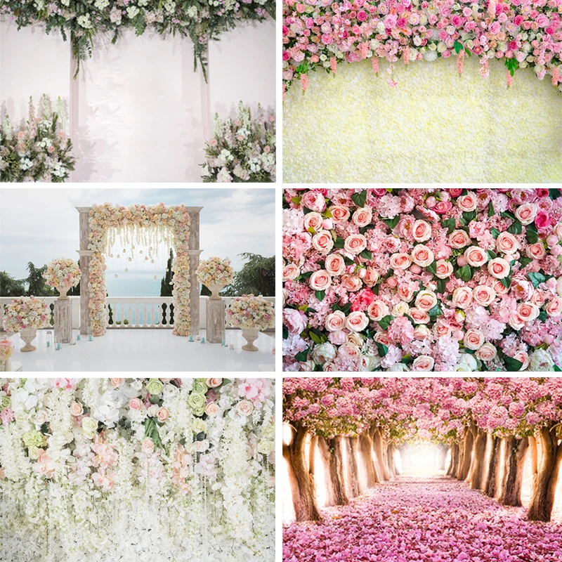 Фоны для свадебной фотосъемки InMemory с цветами свадьбы новорожденного ребенка на