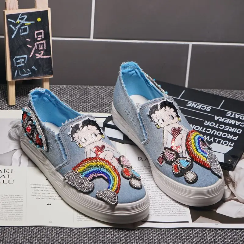 

New Heavy Industry online celebrity Street Shooting Joker Leisure Lazy Canvas Shoes