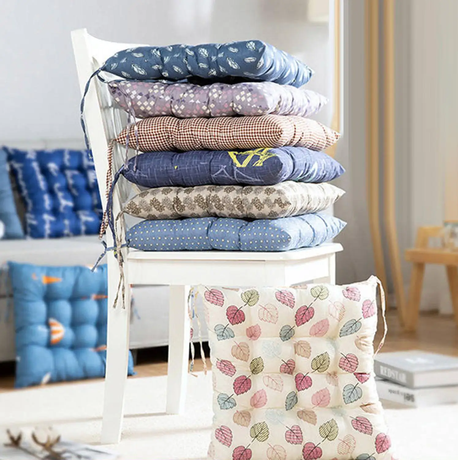 Новые свежие Мультяшные подушки для стульев квадратный пол табурет сидений