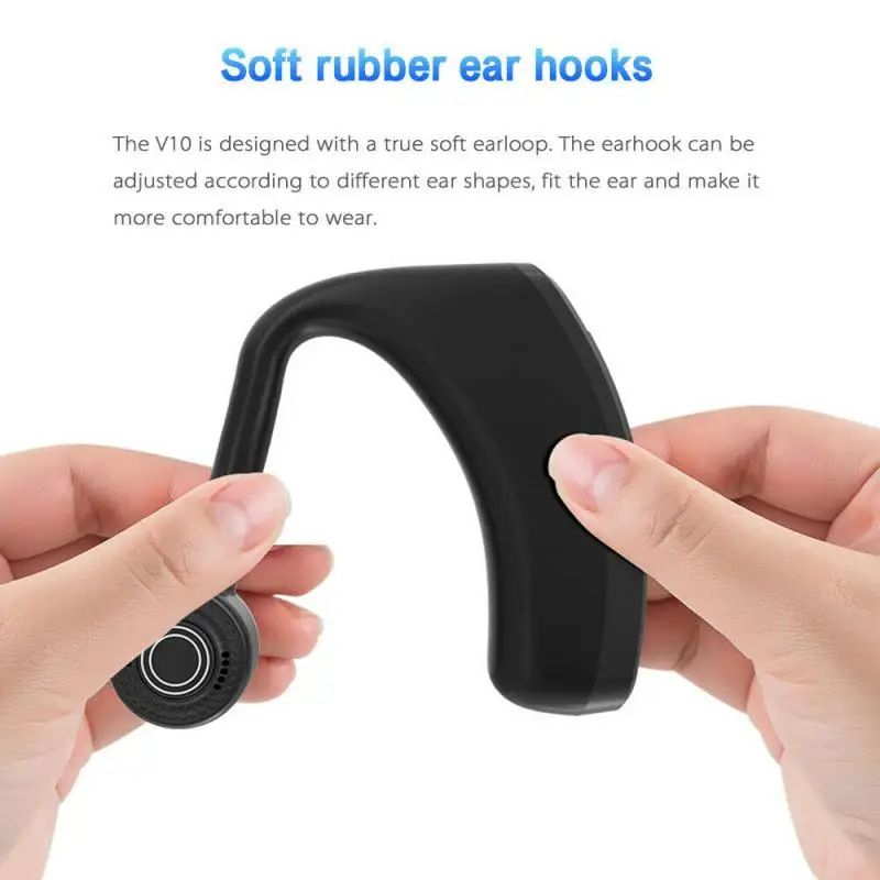 

V10 Wireless Headset Earbud Voice Control Mic Handsfree Bluetooth Headphone Fast Charging Handsfree For Iphne Xiaomi Huawei
